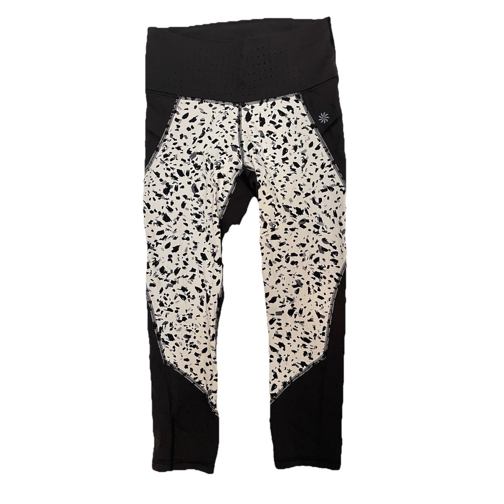 Athleta Womens Size XS Stealth TruCool Capri Legging Abstract‎ Black Workout